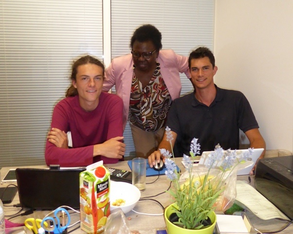 Marthe, Léonard and Laurent in Brusssel